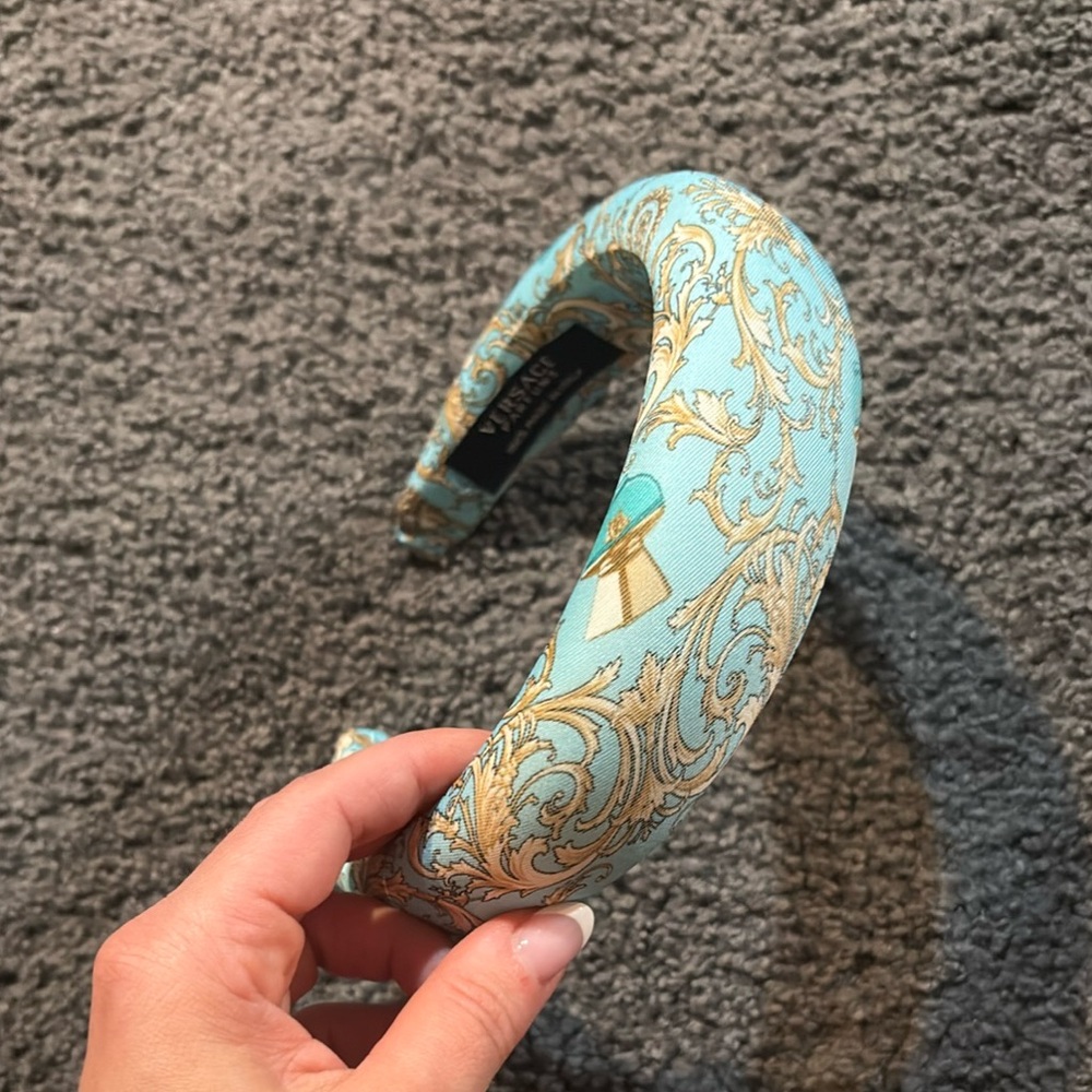 Versace Blue and Gold Women's Headband